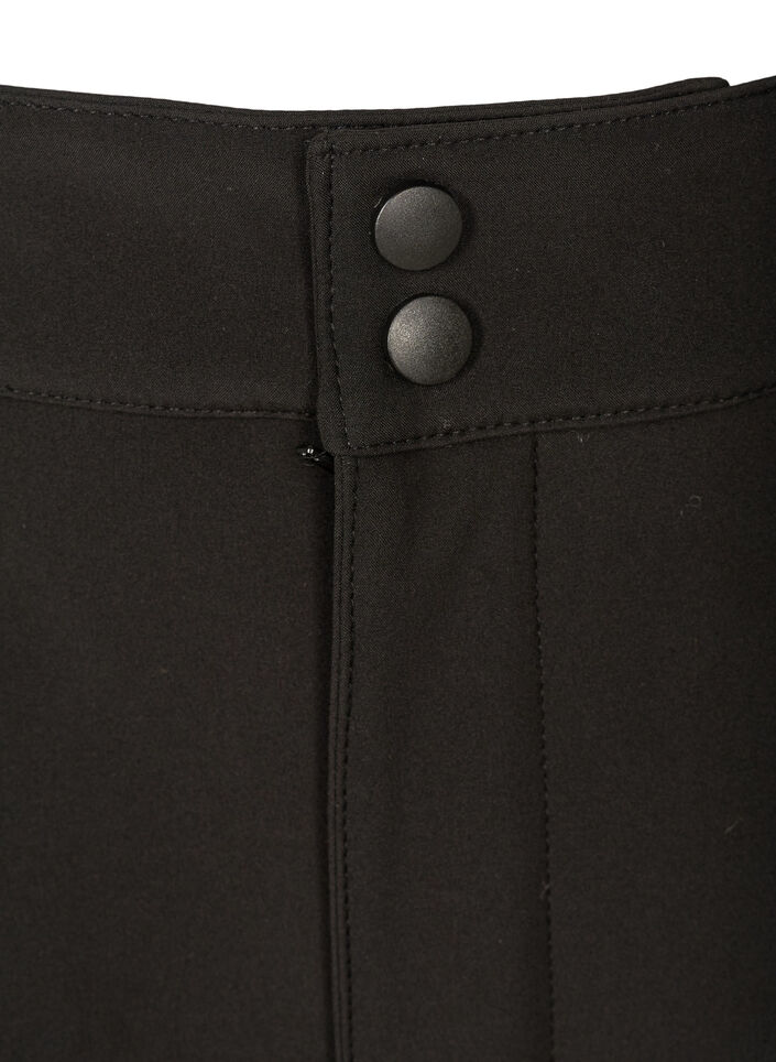 Softshellowe spodnie z regulowanym rzepem, Czarne, Packshot image number 2