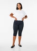 Jeansy capri o dopasowanym kroju z kieszeniami, Czarne, Model image number 0