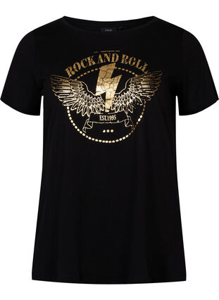 Bawelniana koszulka z krótkimi rekawami i nadrukiem, Black Rock, Packshot image number 0