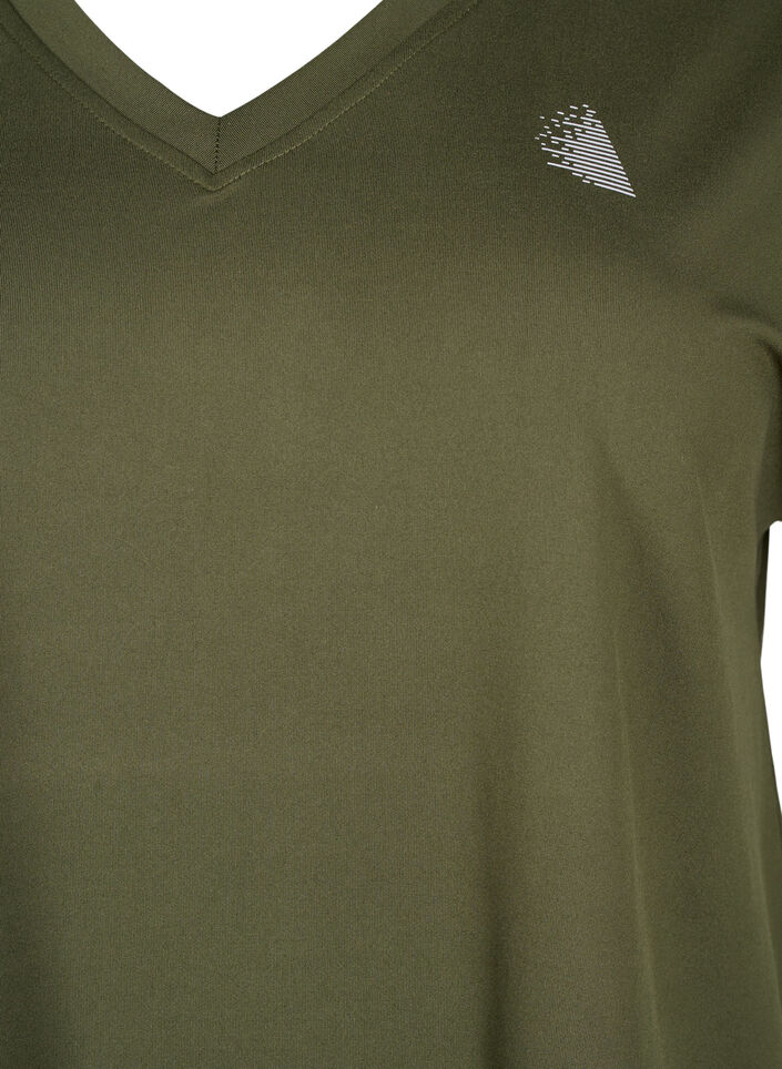 Koszulka treningowa z dekoltem w szpic, Forest Night, Packshot image number 2