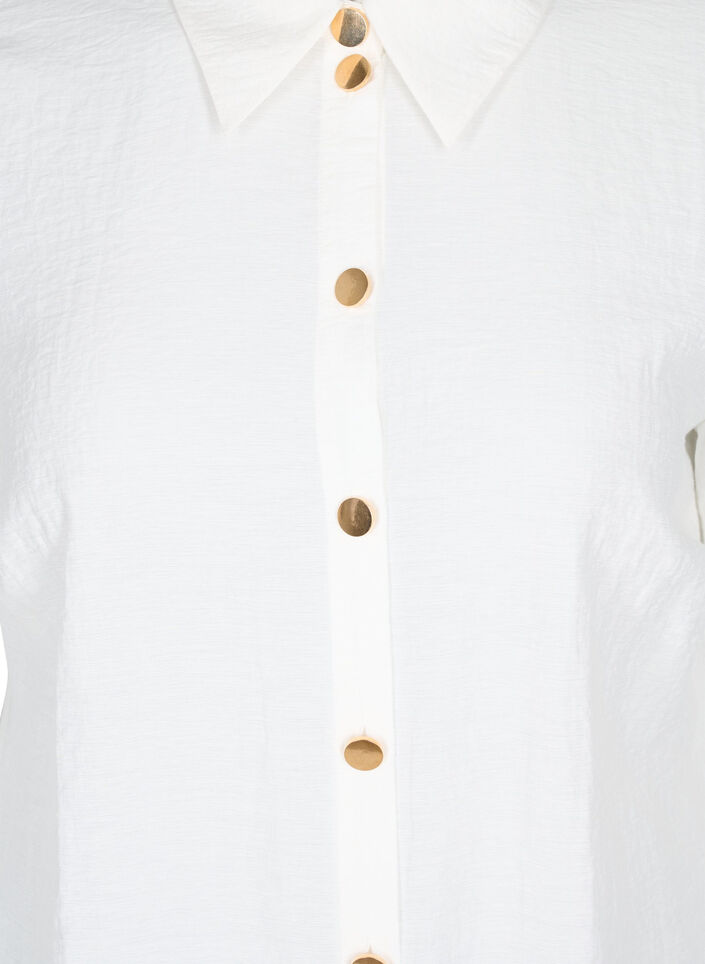 Long shirt with 3/4 sleeves, Bright White, Packshot image number 2