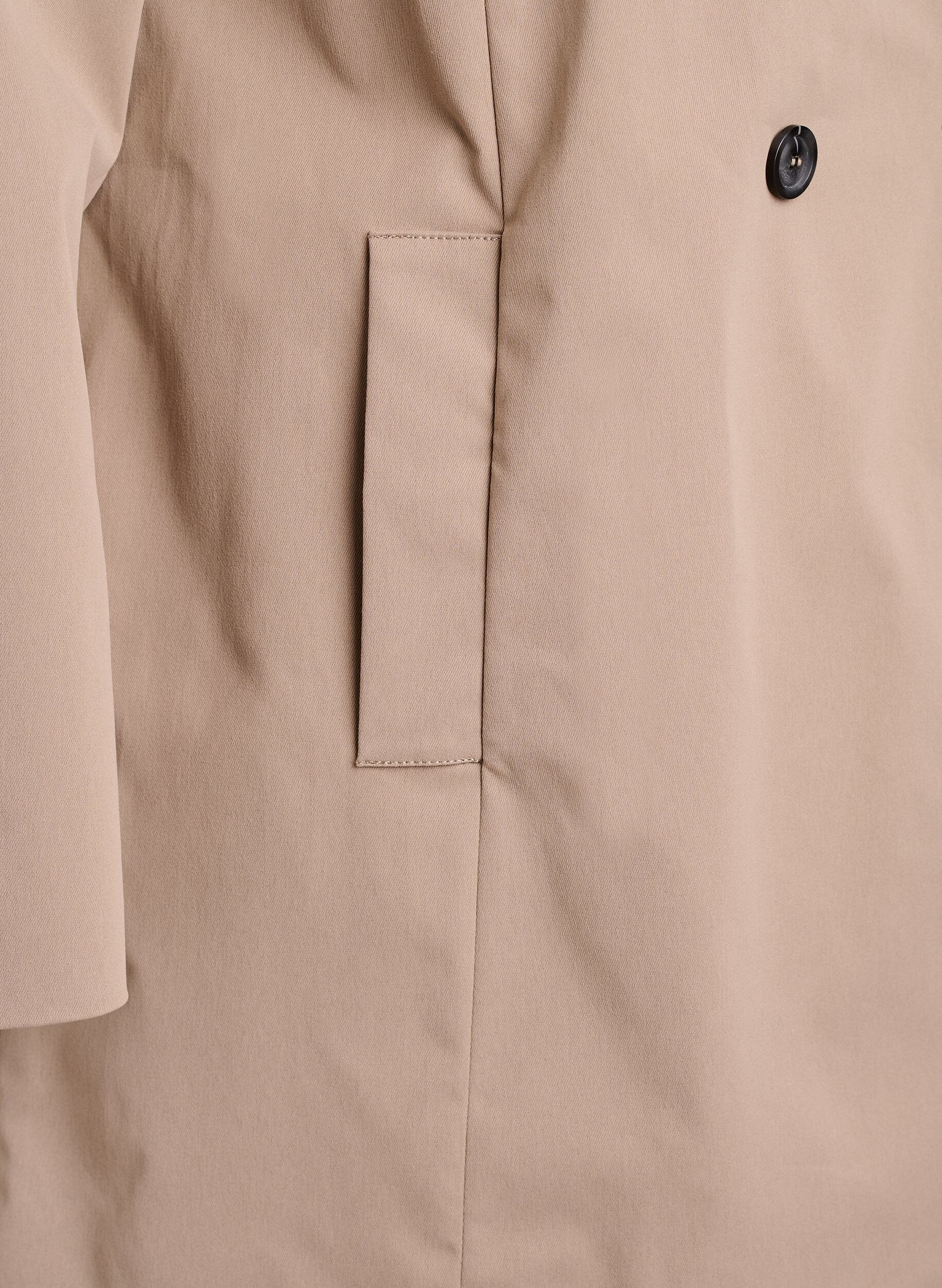 Zizzi Wodoodporna kurtka wiosenna o kroju w ksztalcie litery A, Szary, Packshot image number 3