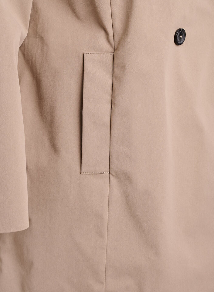 Wodoodporna kurtka wiosenna o kroju w ksztalcie litery A, Szary, Packshot image number 3