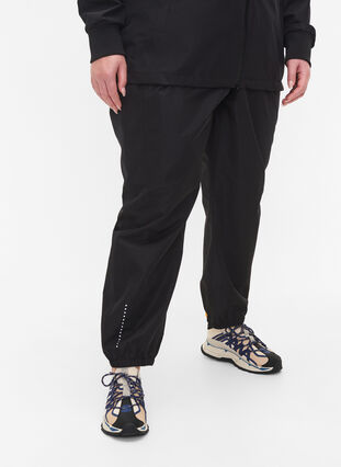 Spodnie przeciwdeszczowe z odblaskami, Black w. Reflex, Model image number 3