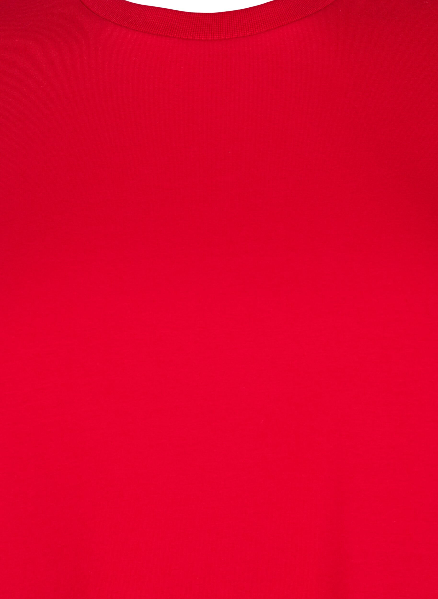 Zizzi Koszulka z bawelny organicznej z okraglym dekoltem, Salsa, Packshot image number 2