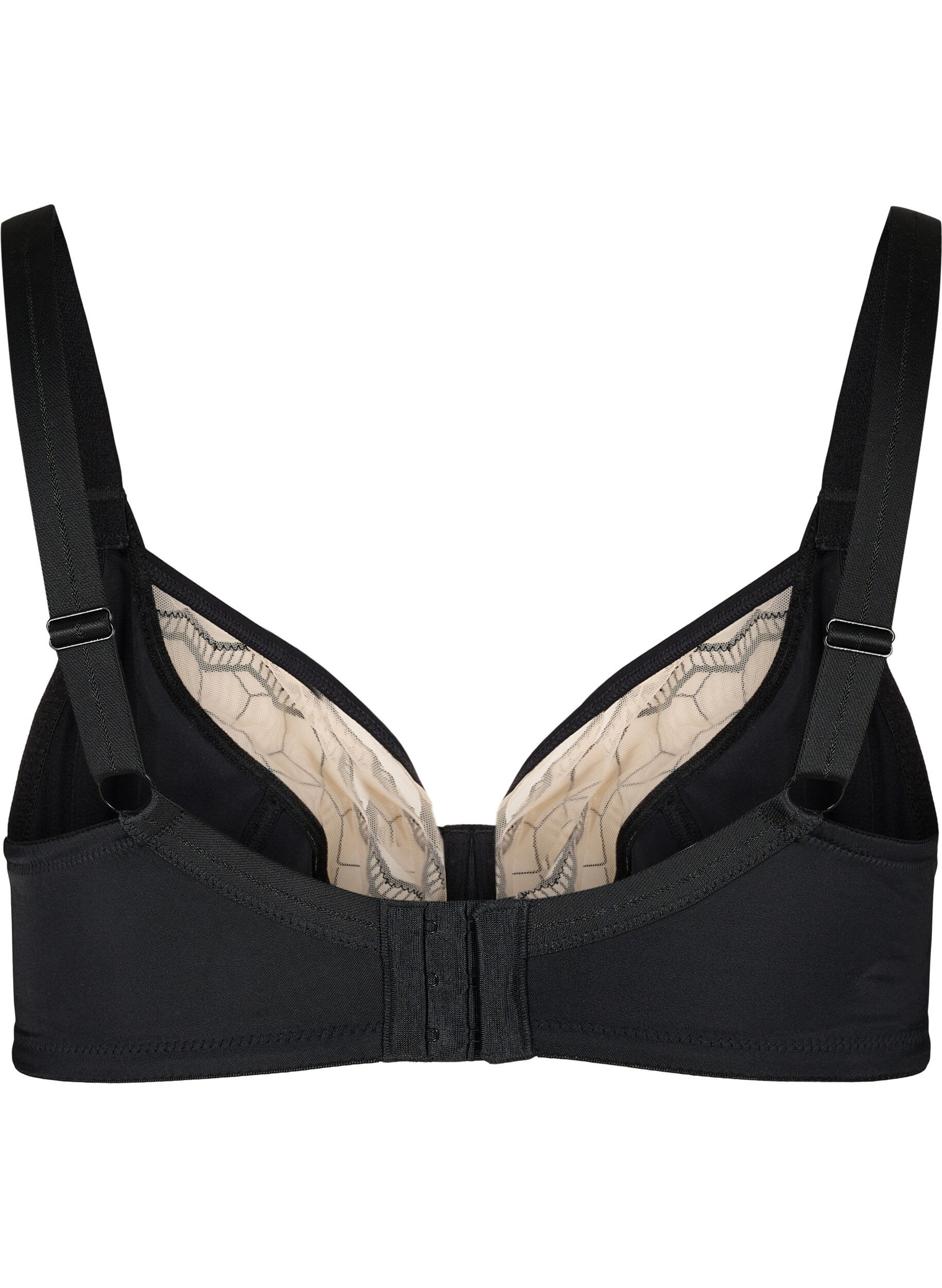 Zizzi Patterned underwire bra, Black, Packshot image number 1
