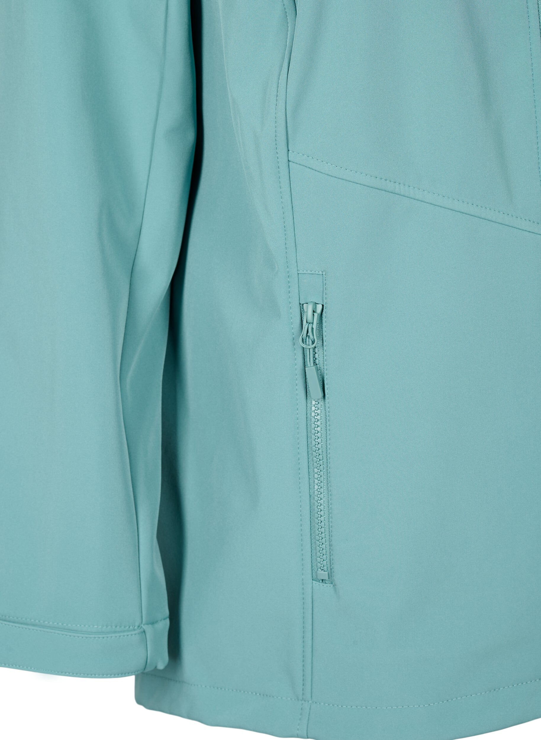 Zizzi Kr&oacute;tka kurtka softshell z kieszeniami, Arctic, Packshot image number 3
