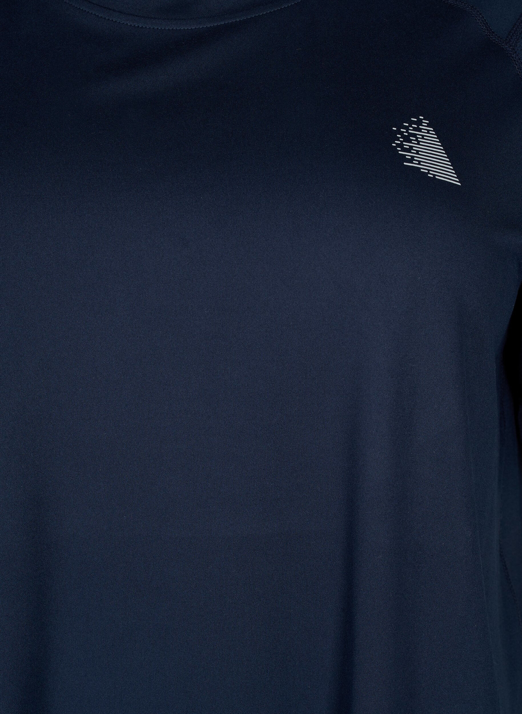 Zizzi Koszulka treningowa z kr&oacute;tkim rekawem i okraglym dekoltem, Night Sky, Packshot image number 2