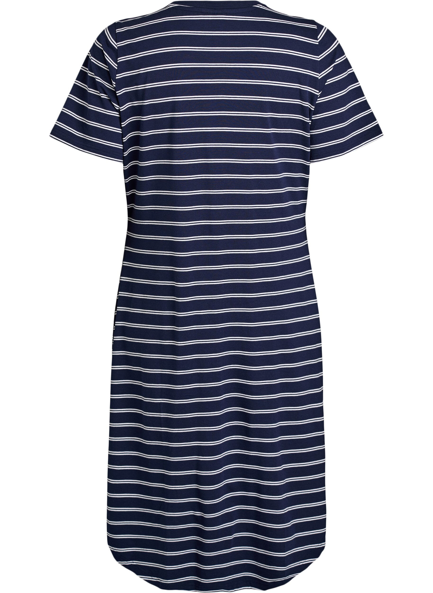 Zizzi Sukienka bawelniana z efektem skretu, Niebieskie, Packshot image number 1