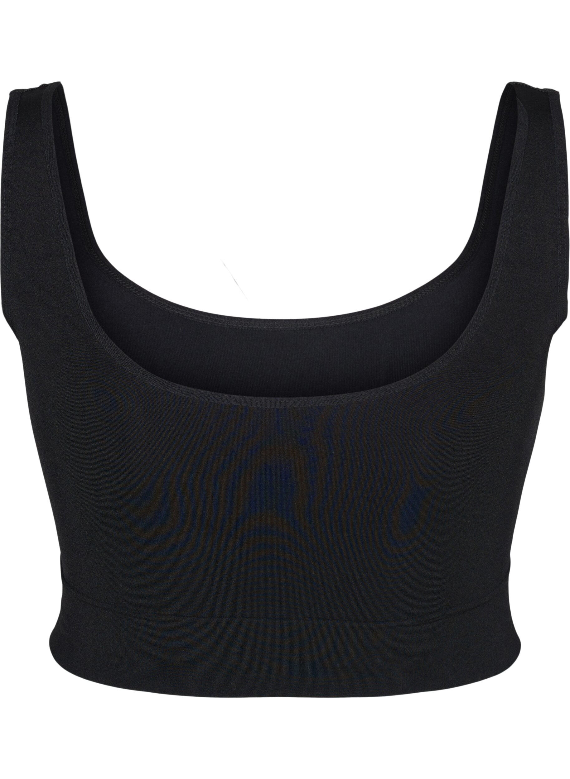 Zizzi Seamless bra with round neckline, Black, Packshot image number 1