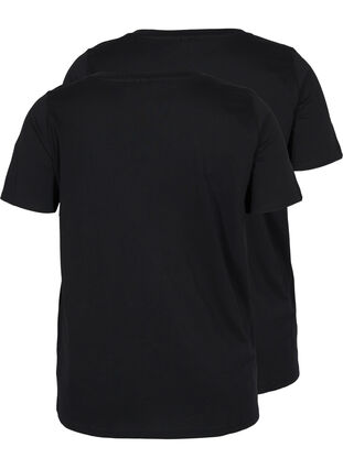 2-pack podstawowa koszulka bawelniana, Black/Black, Packshot image number 1