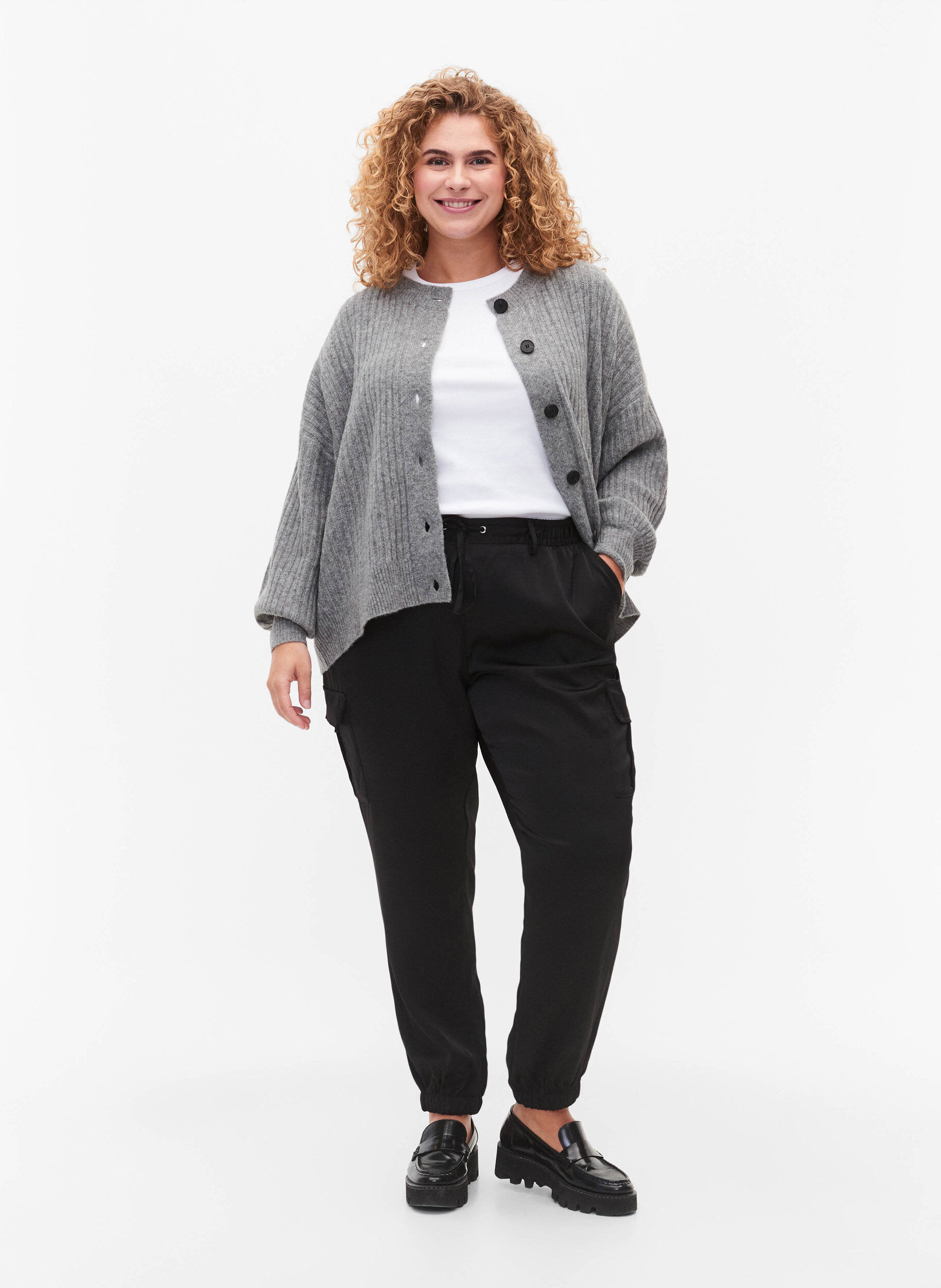 Zizzi Satynowe boj&oacute;wki, Black, Model image number 0