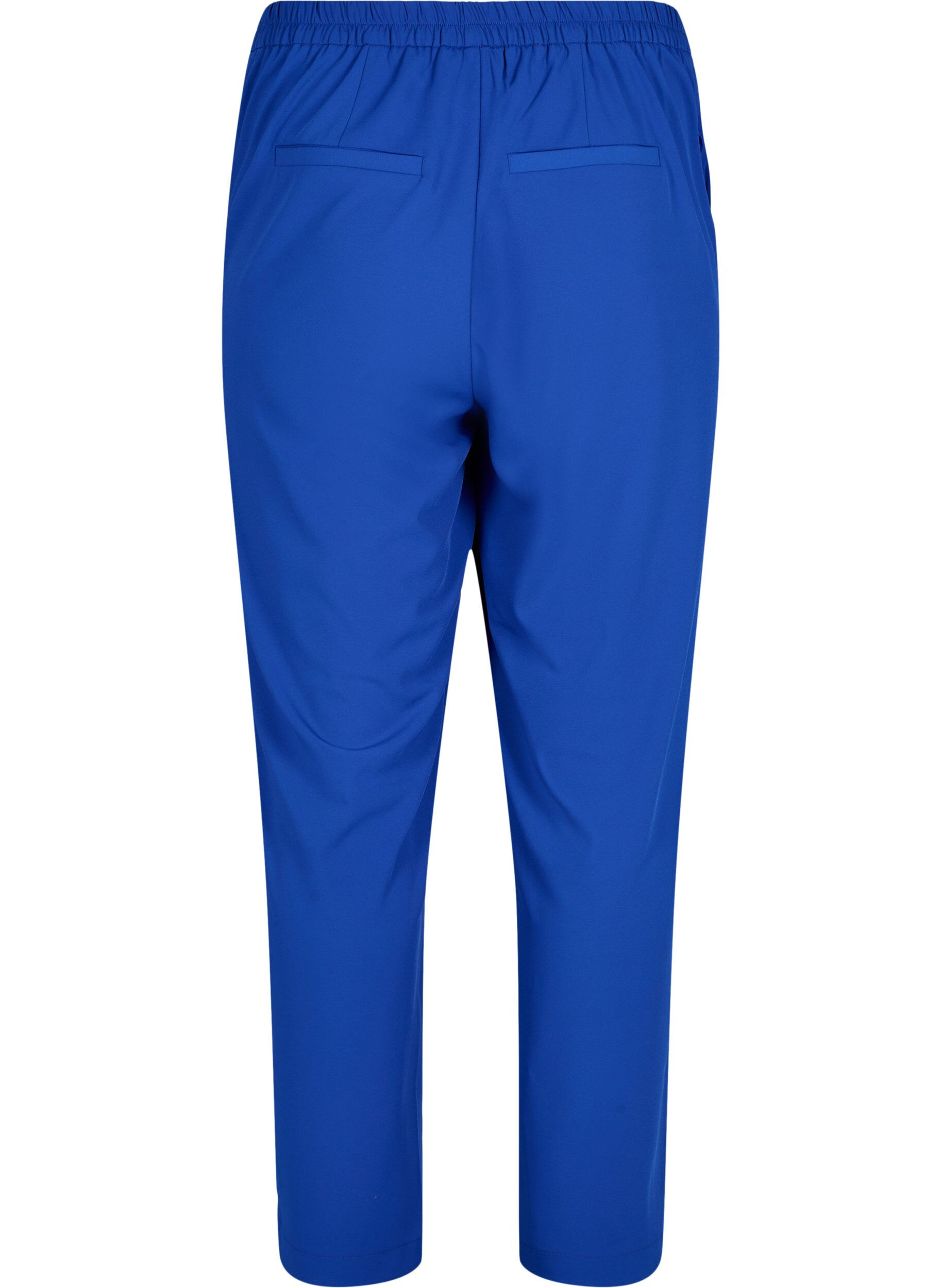 Zizzi Classic trousers with pockets, Blue, Packshot image number 1