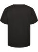 T-shirt z rozcieciami i ozdobnymi wiazaniami, Czarne, Packshot image number 1