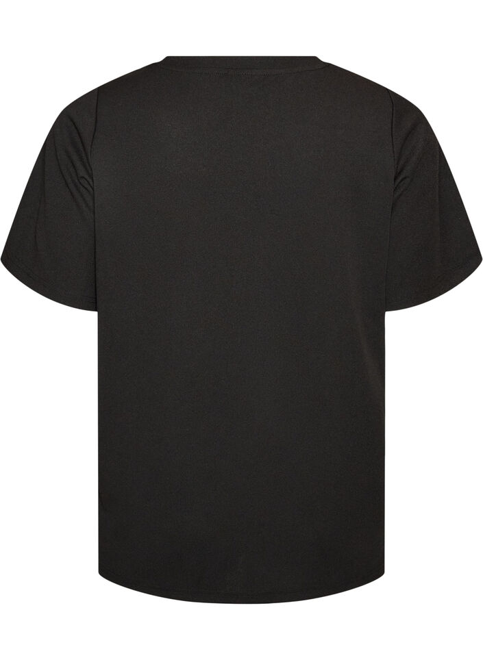 T-shirt z rozcieciami i ozdobnymi wiazaniami, Czarne, Packshot image number 1