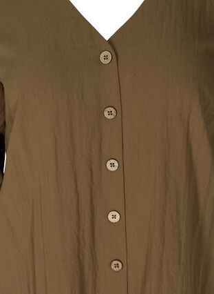 Viscose blouse with buttons and v-neck, Kangaroo, Packshot image number 2