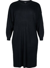 Dzianinowa sukienka oversize z rozcieciem