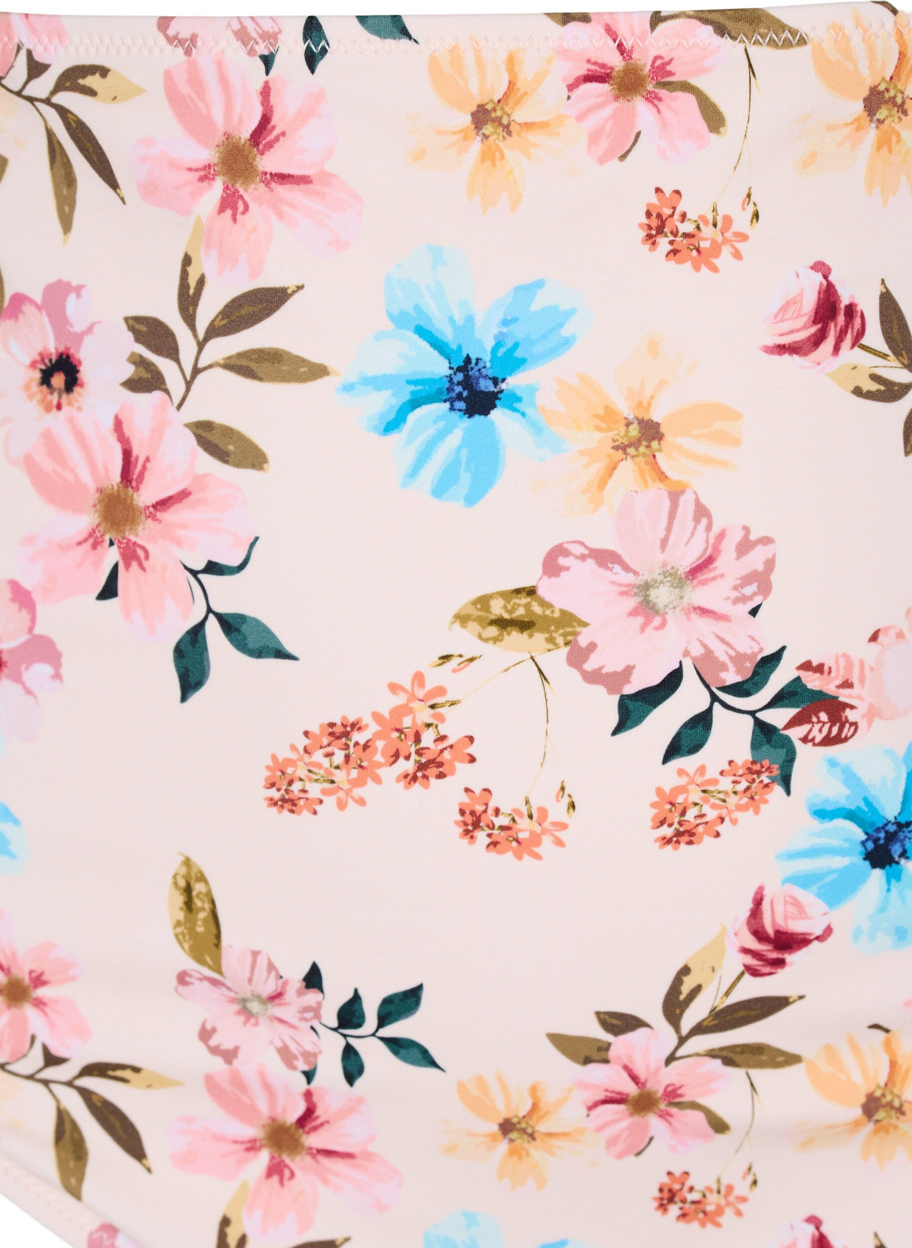 Zizzi Majtki bikini z bardzo wysoka talia i nadrukiem kwiatowym, Beżowy, Packshot image number 2