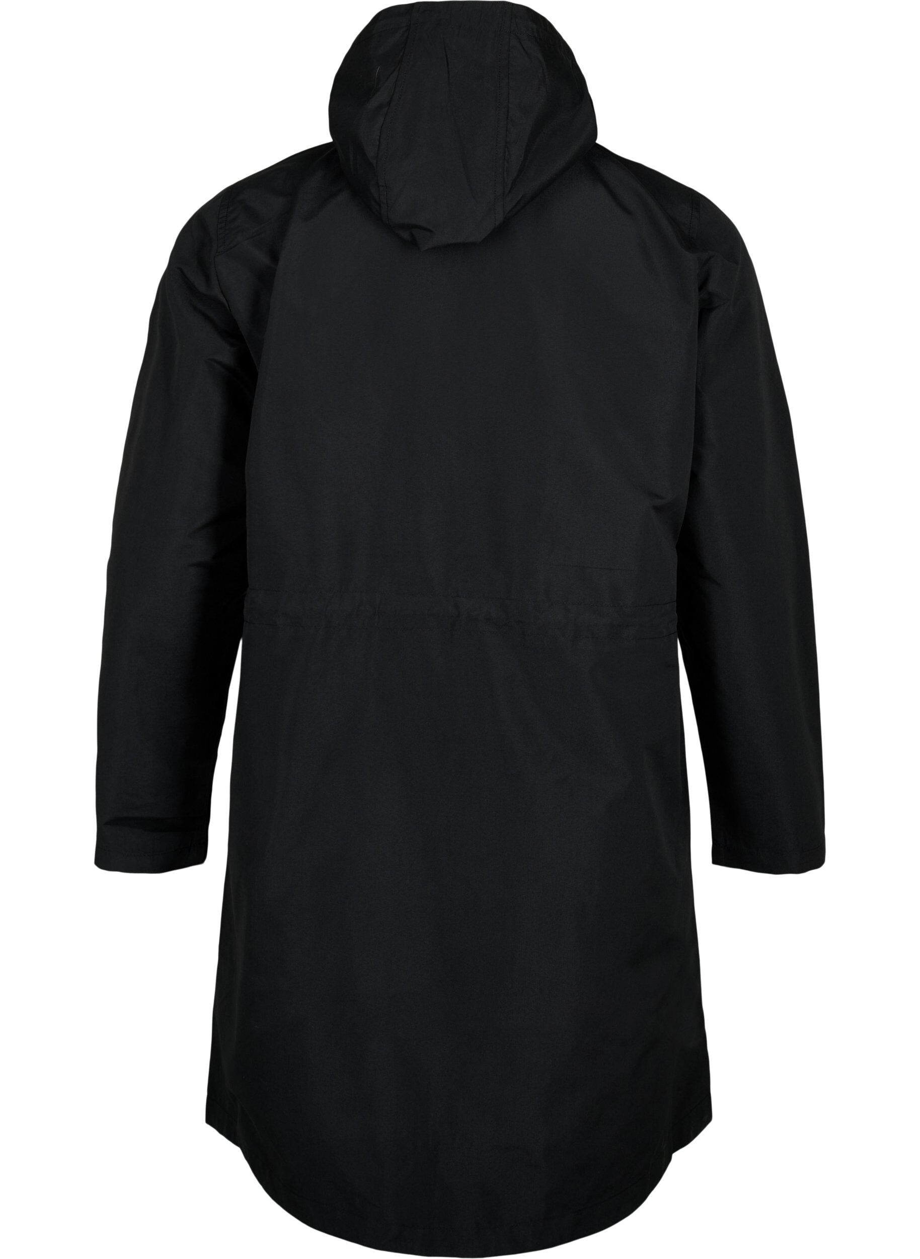 Zizzi Flash &ndash; wodoodporna parka z kapturem, Black, Packshot image number 1