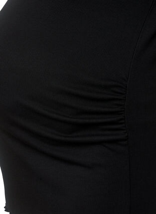 Koszulka ciazowa w prazki, Black, Packshot image number 2
