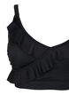 G&oacute;ra od bikini z falbankami i wyjmowanymi wkladkami, Czarne, Packshot image number 2