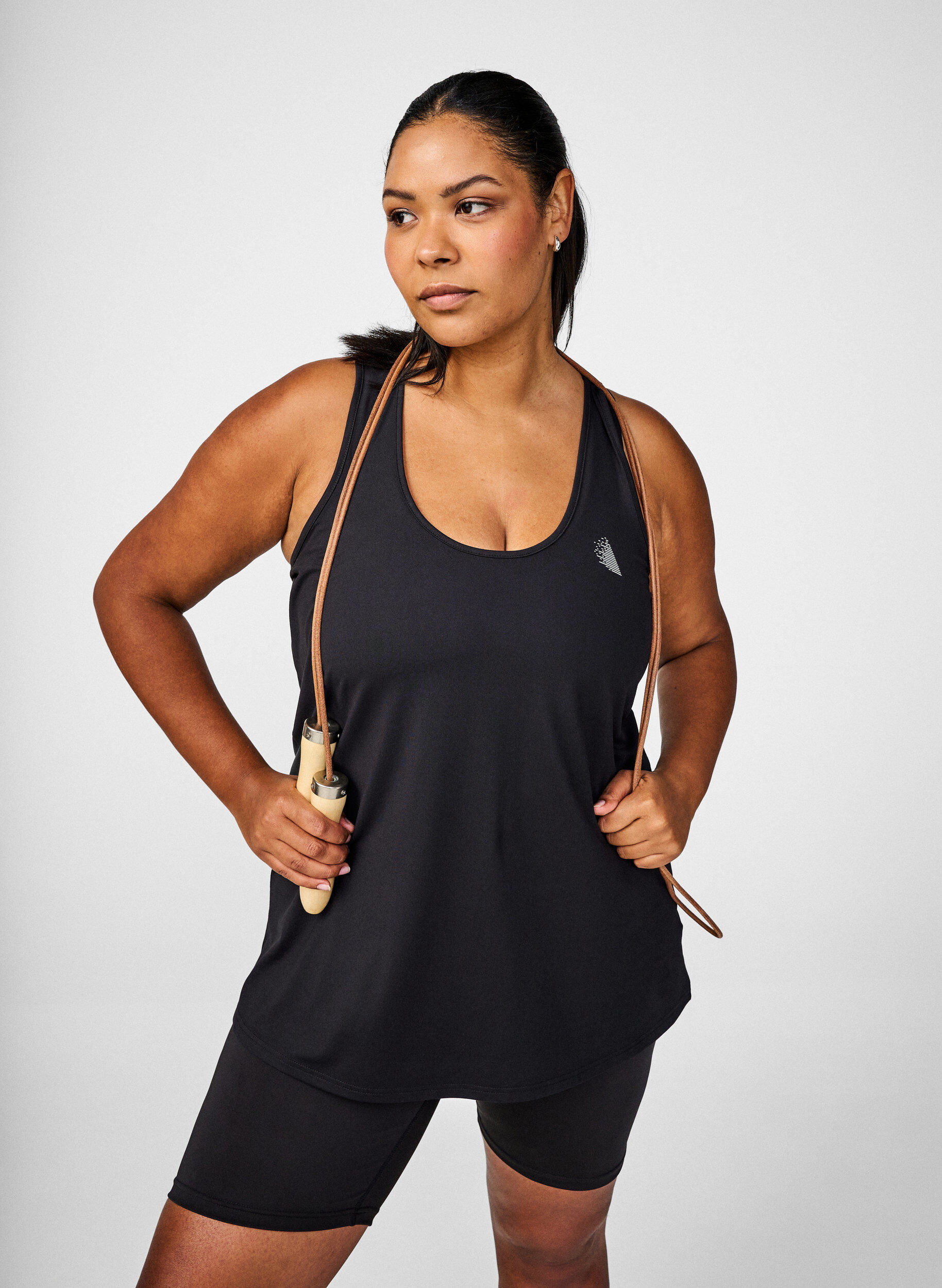 Zizzi Koszulka treningowa z charakterystycznym wycieciem na plecach, Czarne, Image image number 0