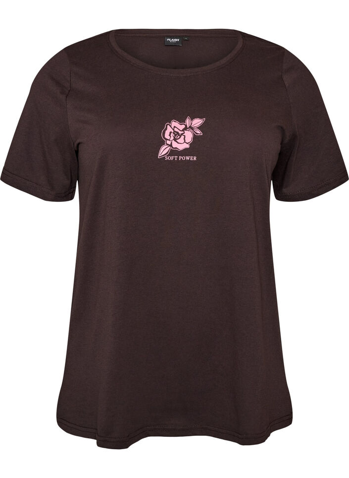Koszulka z nadrukiem, Brązowy, Packshot image number 0