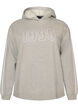 Bluza z kapturem z haftowanym motywem, Szary, Packshot image number 0