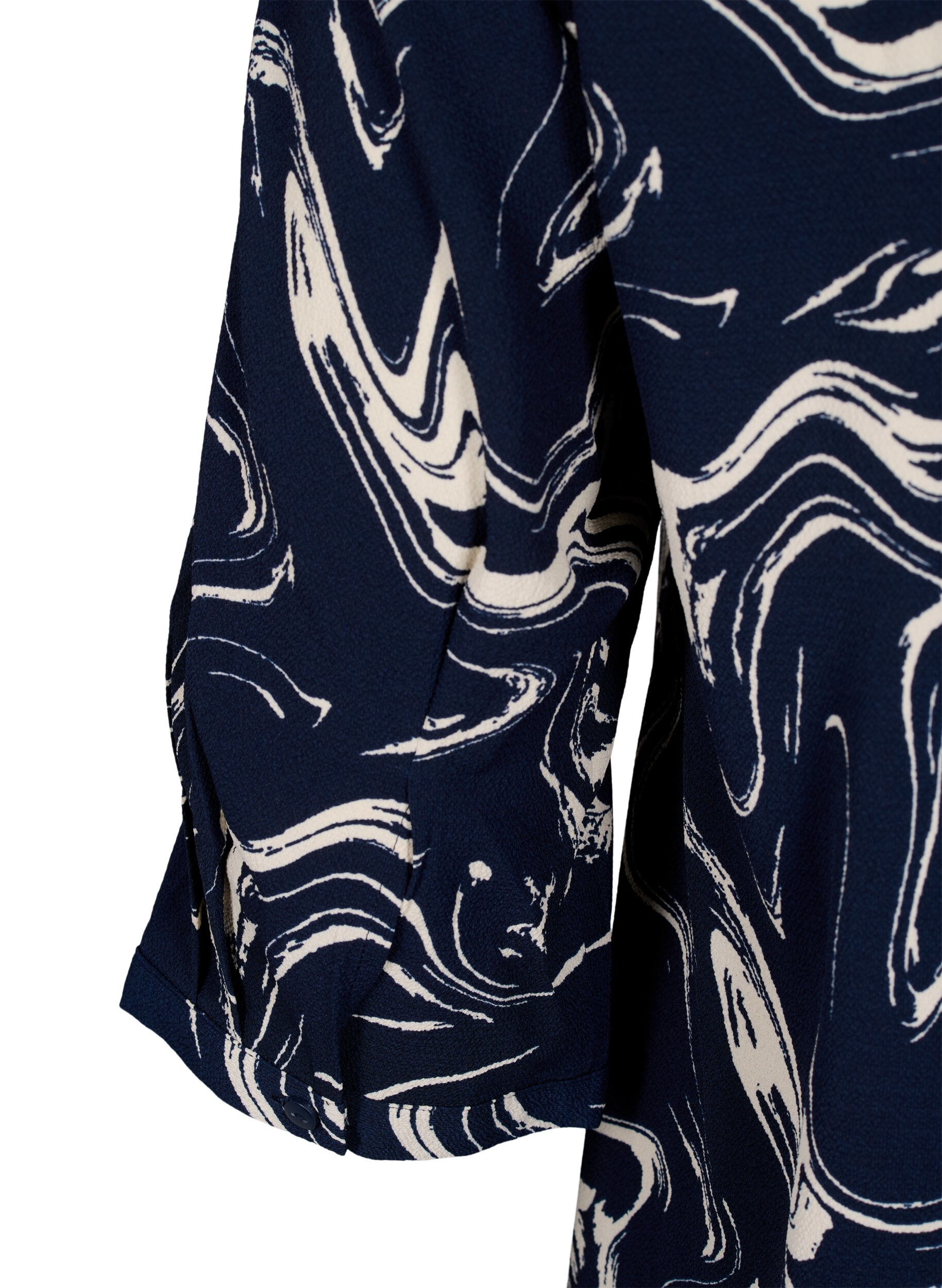 Zizzi Wzorzysta bluzka z rekawami 3/4, N. Blazer Swirl AOP, Packshot image number 3
