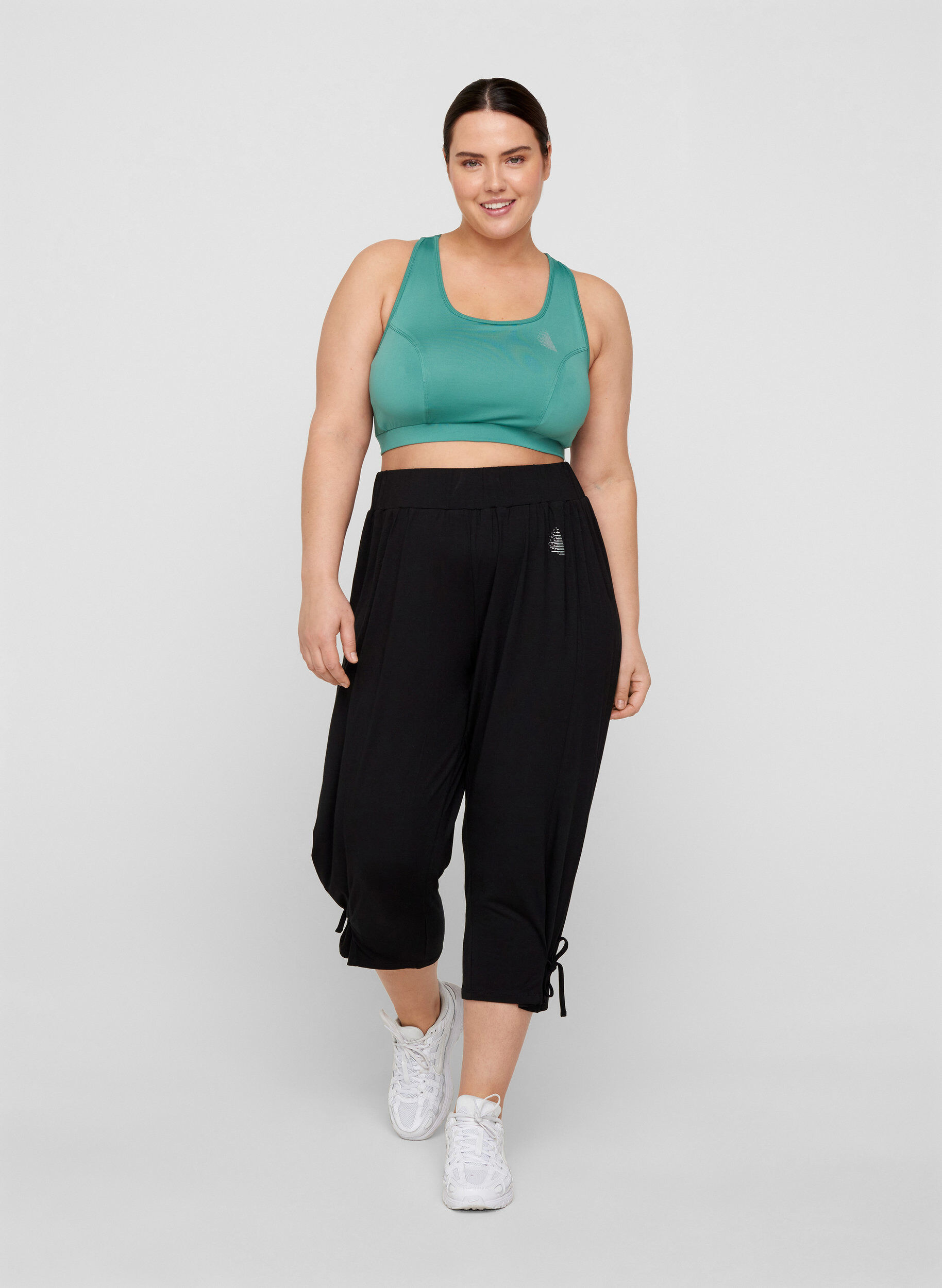 Zizzi Sports top with a decorative details on the back, Deep Sea, Model image number 2