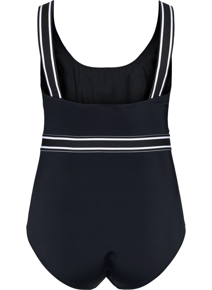 Bathing suit with rounded neckline, Black, Packshot image number 1