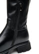 Dlugie buty ze sztucznej sk&oacute;ry ze sztywna podeszwa, Czarne, Packshot image number 3