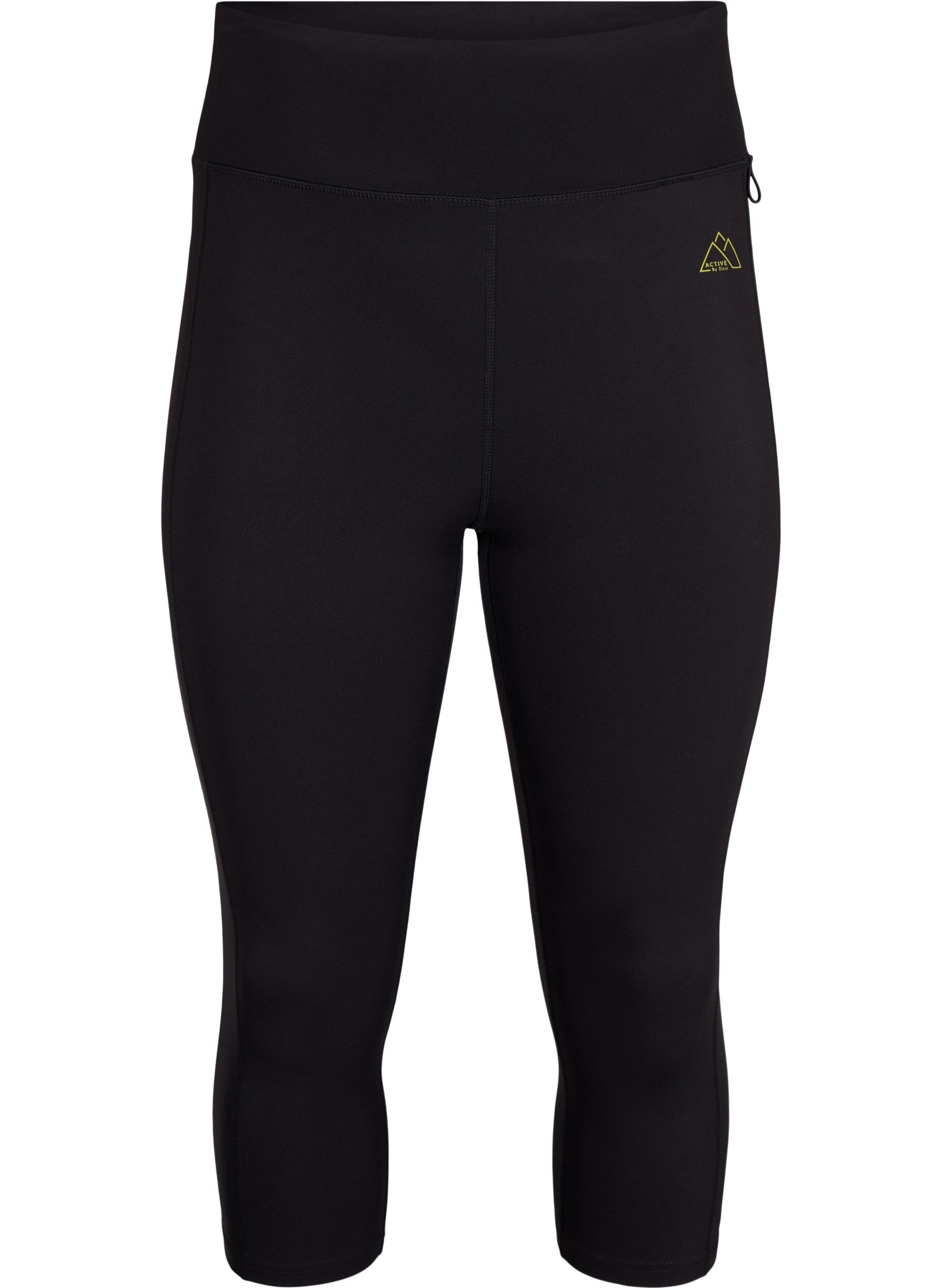 Zizzi Legginsy treningowe 3/4 z kieszeniami, Black, Packshot image number 0
