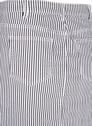 Olówkowa spódnica w paski z kieszeniami, Black & White Stripe, Packshot image number 3