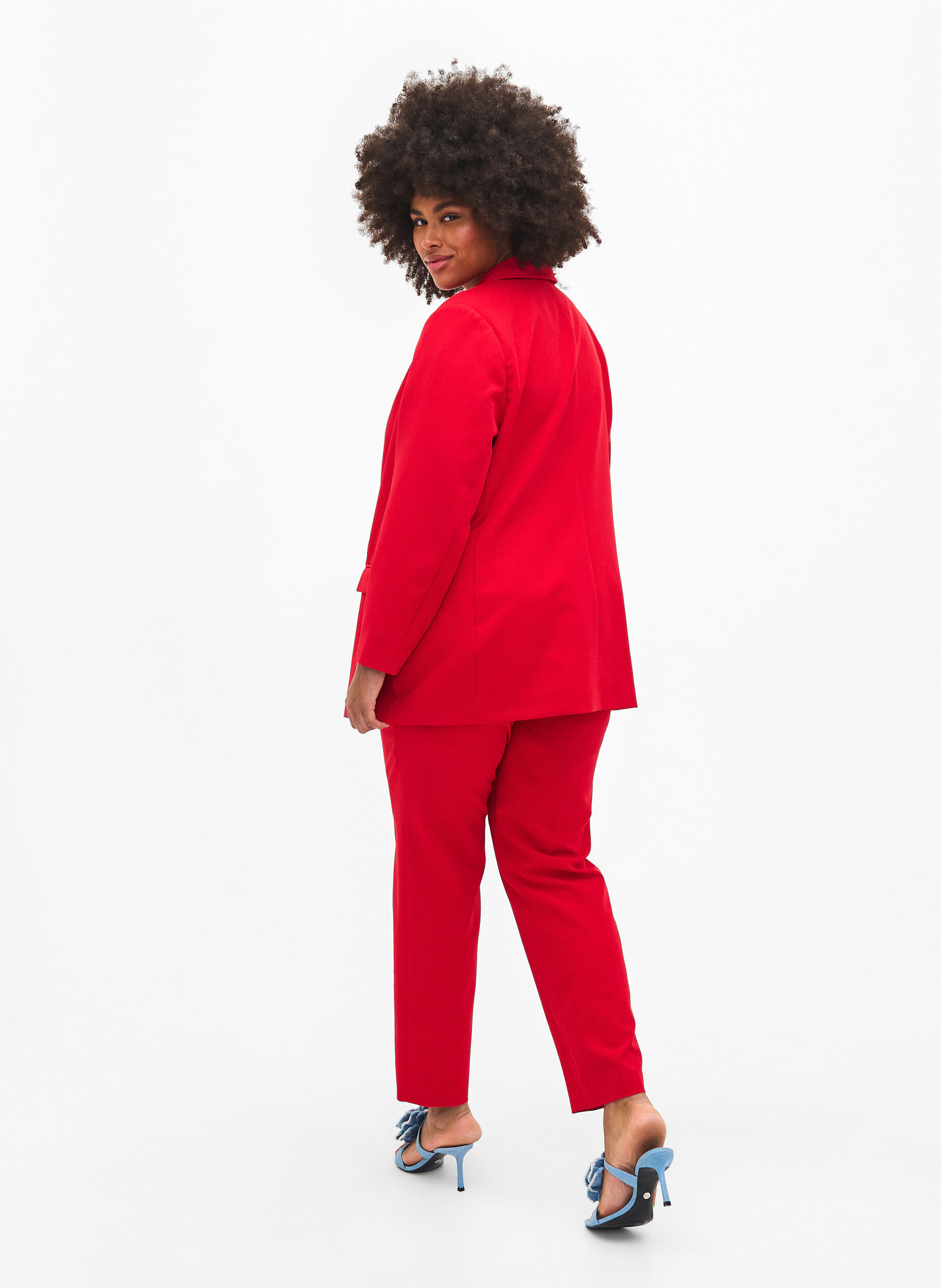 Zizzi Marynarka ze zlotymi guzikami i kieszeniami, Tango Red, Model image number 1