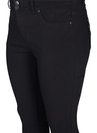 Dopasowane spodnie capri z mieszanki wiskozy, Black, Packshot image number 2