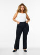  Jeansy typu bootcut Ellen z wysoka talia, Czarne, Model image number 0