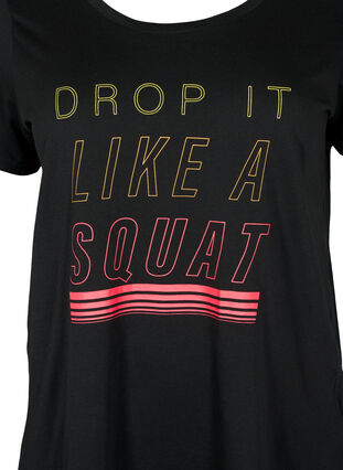 Sportowa koszulka z nadrukiem, Black w. Drop It, Packshot image number 2
