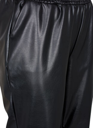 Spodnie ze sztucznej skóry z kieszeniami, Black, Packshot image number 2