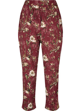 Spodnie od pizamy z kwiatowym wzorem, Cabernet Flower Pr., Packshot image number 1