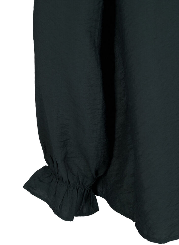 Bluzka z dlugimi rekawami i dekoltem w szpic, Scarab, Packshot image number 3