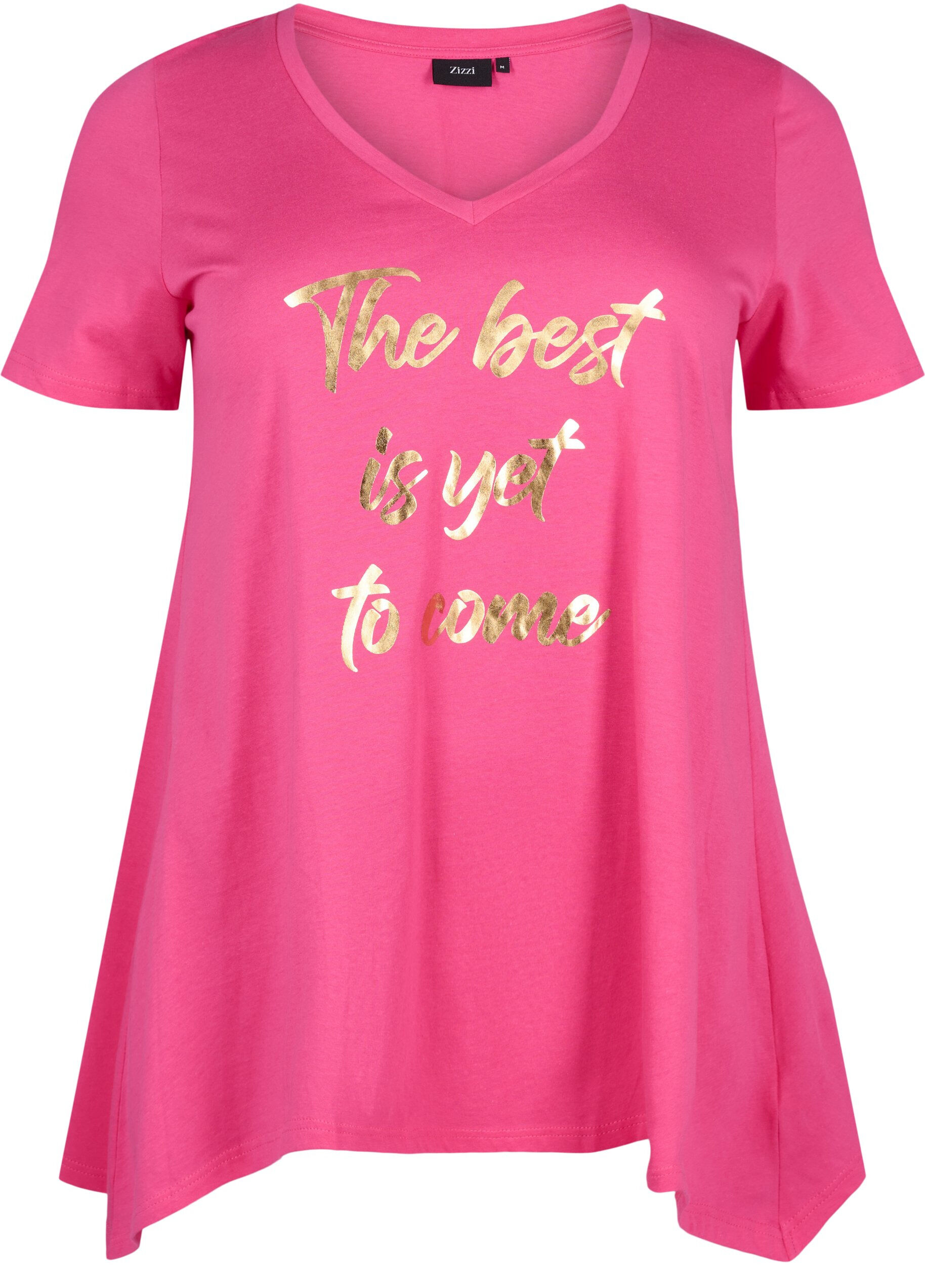 Zizzi Bawelniana koszulka z kr&oacute;tkim rekawem, Raspberry S. Best, Packshot image number 0