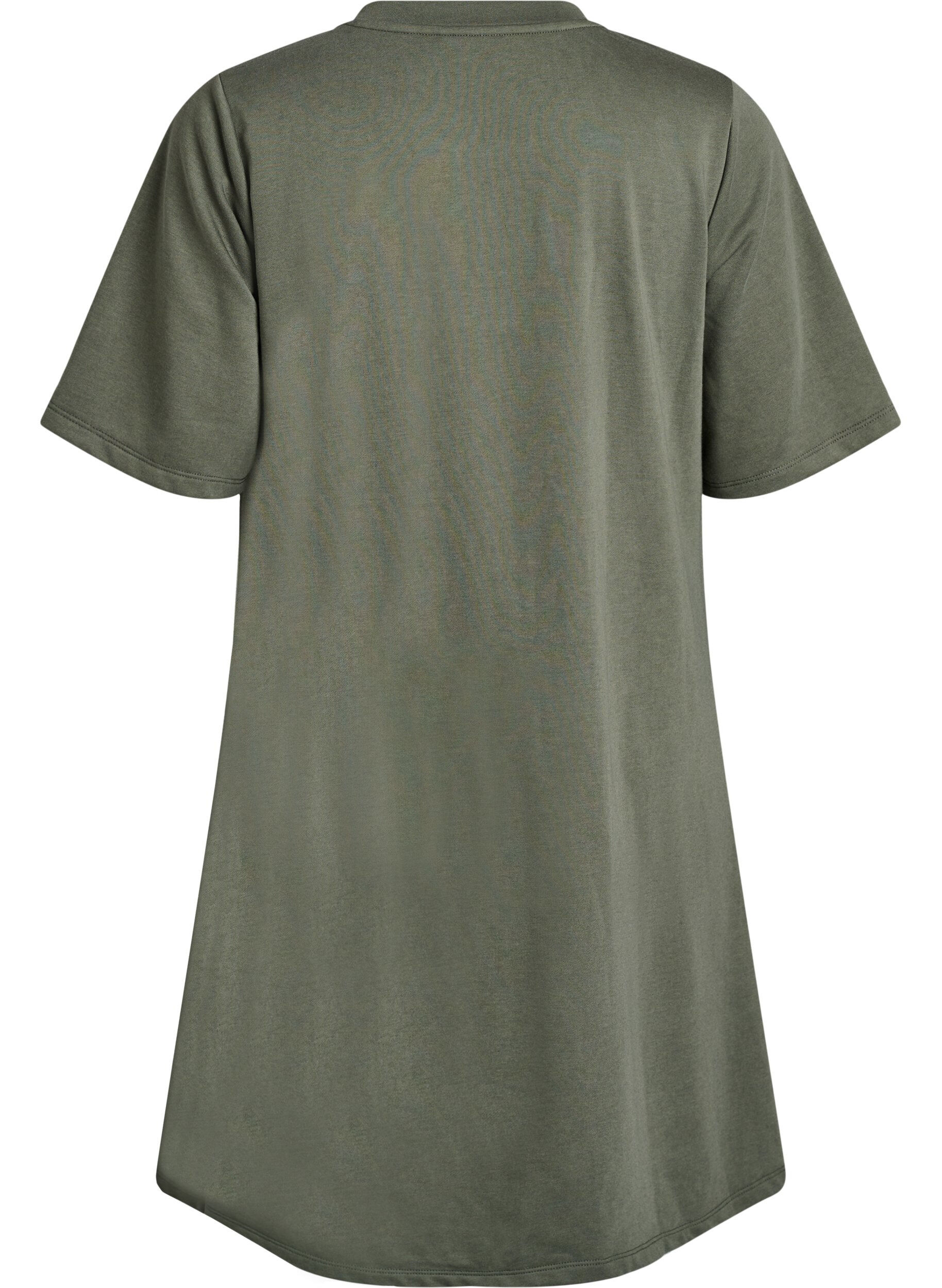 Zizzi Dzersejowa sukienka do kolan z kieszeniami w ksztalcie litery A, Zielony, Packshot image number 1