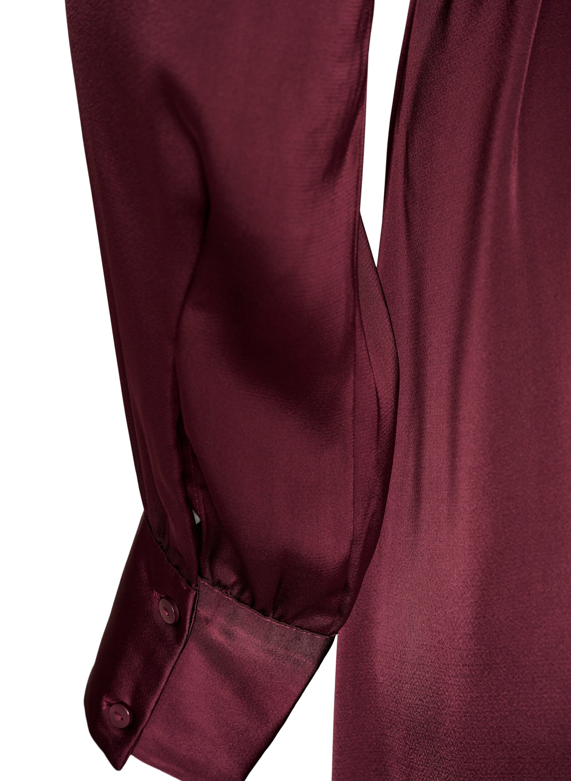 ZizziSatynowa sukienka na bluzke z pasem do wiazania, Czerwony, Packshot image number 3