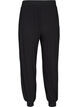 Loose viscose trousers with pockets, Black, Packshot image number 1