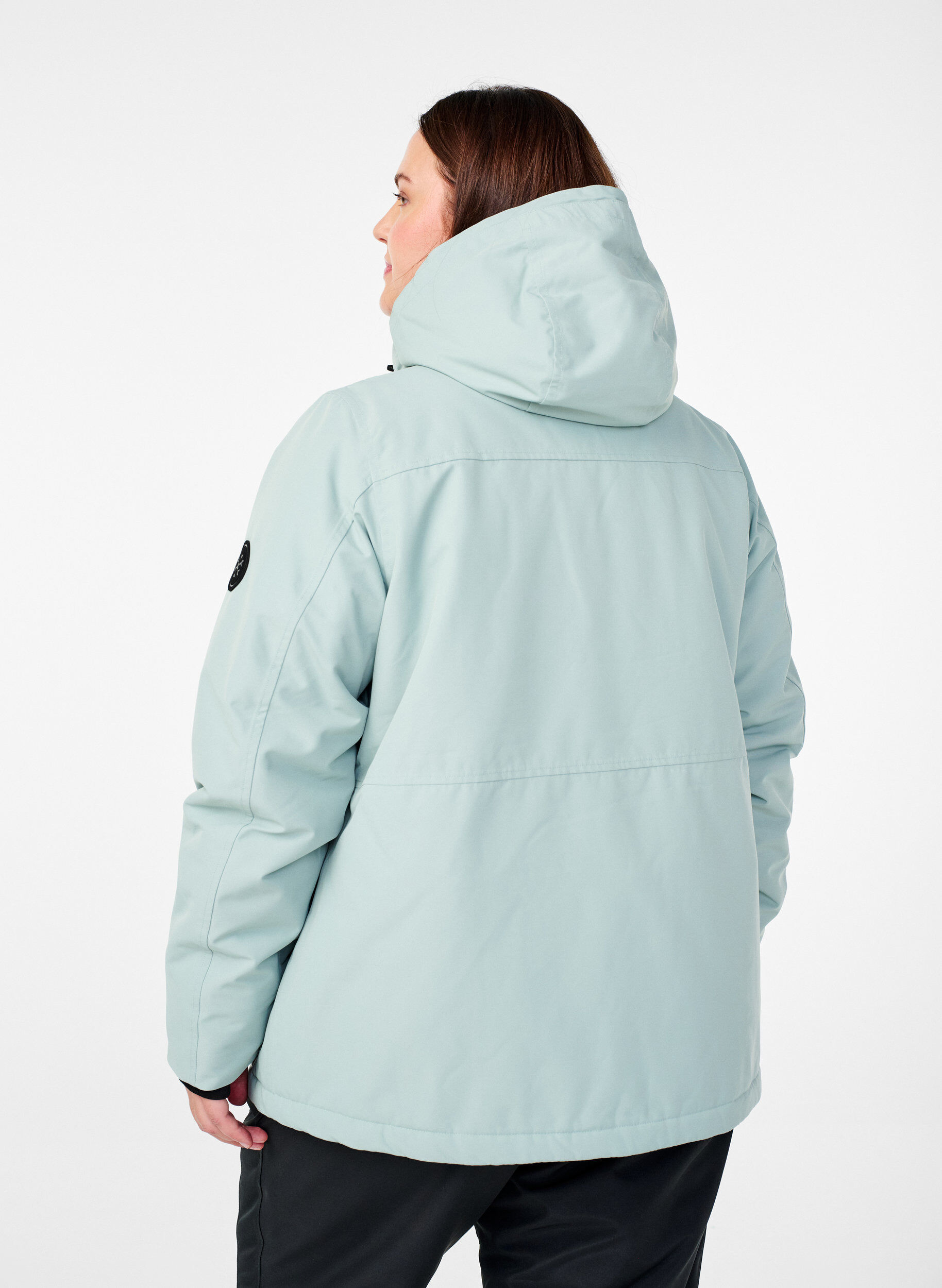Zizzi Funkcjonalna kurtka typu anorak z kapturem, Zielony, Model image number 2