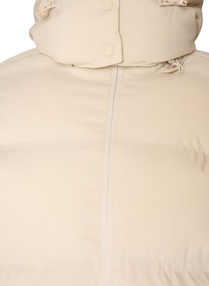 Kr&oacute;tka kurtka puchowa z odpinana kapturka, Biały, Packshot image number 2