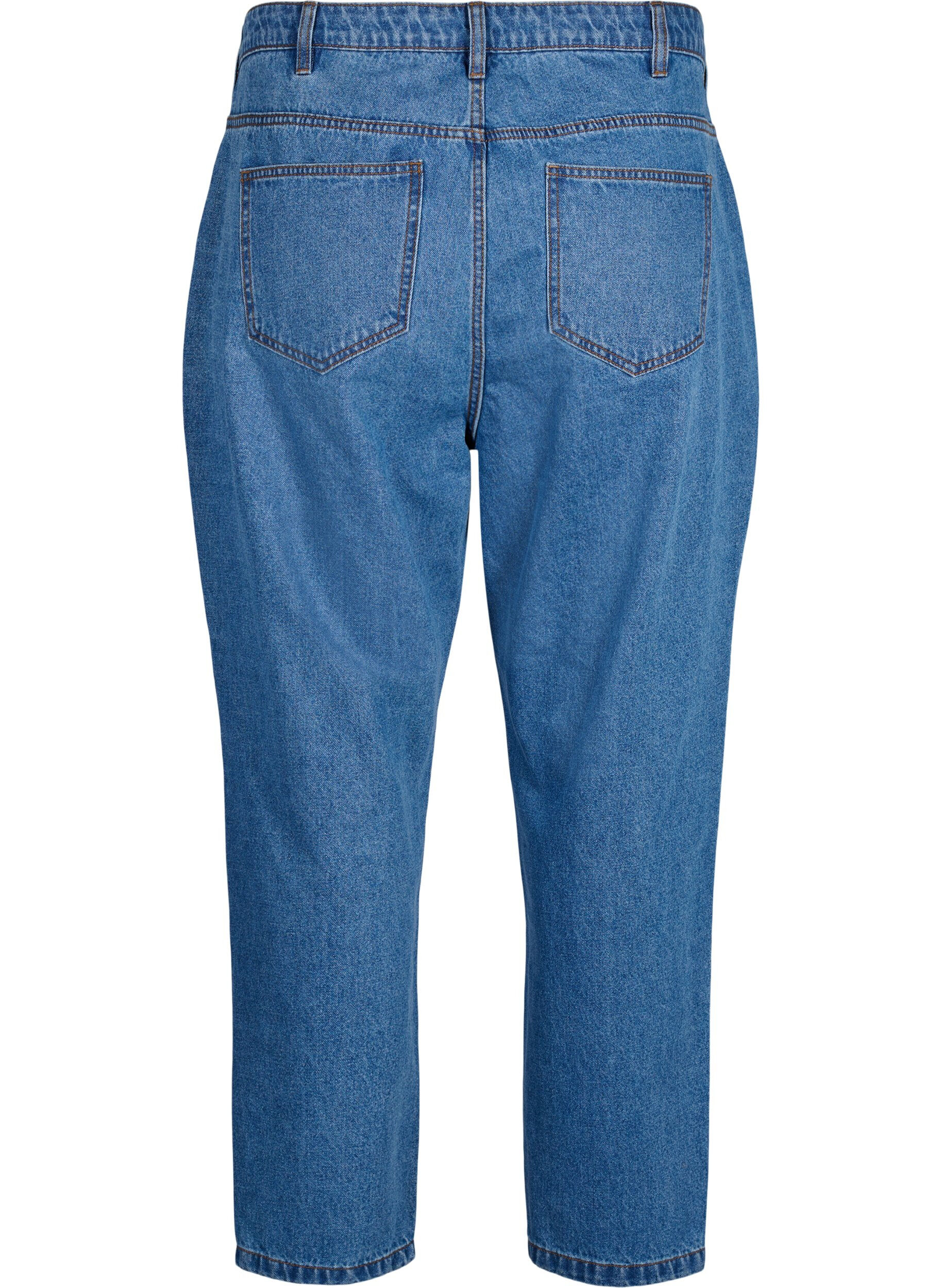 Zizzi  Jeansy Mille typu mom fit z kolorowymi blokami i wysokim stanem, Light Blue Denim, Packshot image number 1