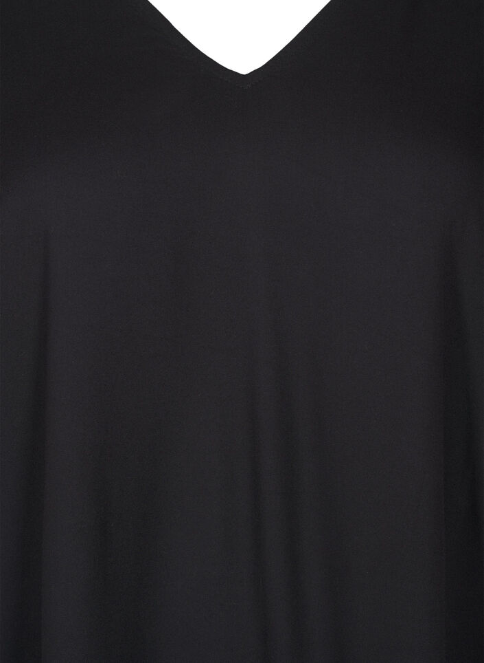 Sukienka plazowa z ramiaczkami z wiskozy, Czarne, Packshot image number 2