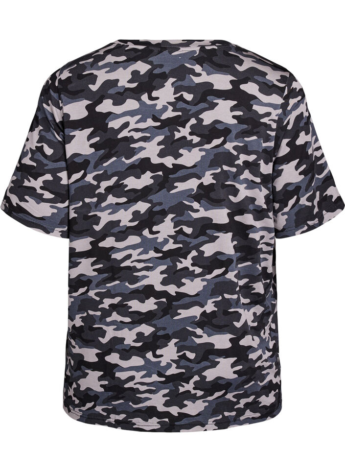 Koszulka z TENCEL&trade; Lyocell i kamuflazowym nadrukiem, , Packshot image number 1